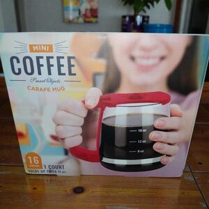 Mini Coffee Carafe Mug - Red